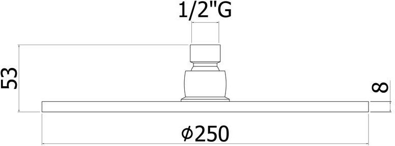 Верхний душ с держателем Paffoni Master Speciale ZSOF101CR + ZSOF034CR