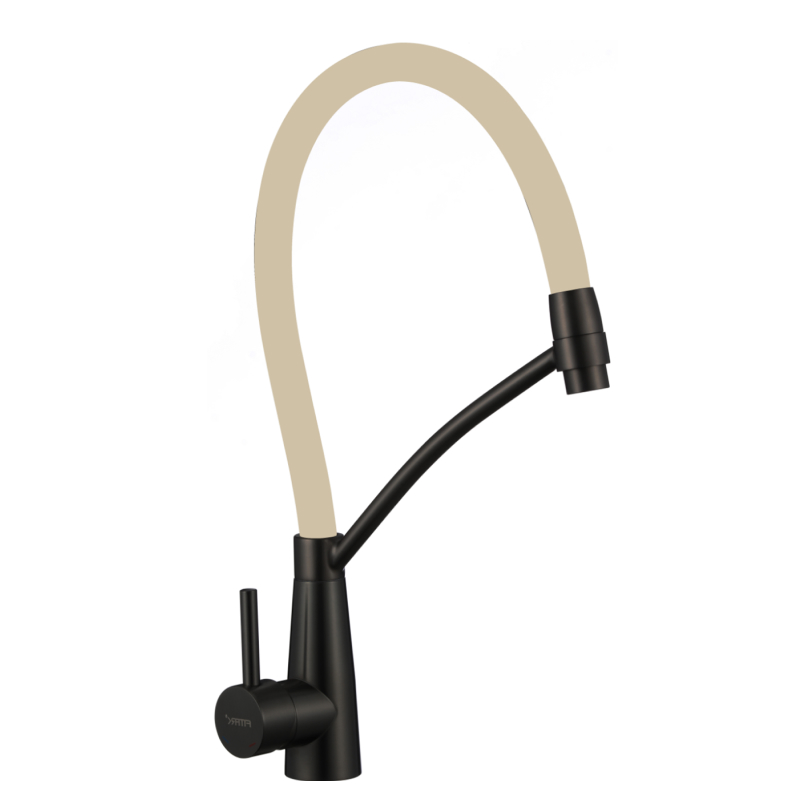 Смеситель для кухни с гибким изливом Fmark FS8255H-12, черный