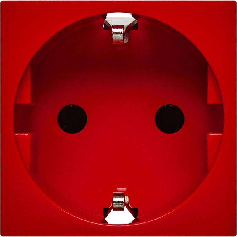 Розетка 2мод. 16А 250В 90град. с заземл. без защ. шторок безвинт. зажимы красн. ИЭК Leg 4525054