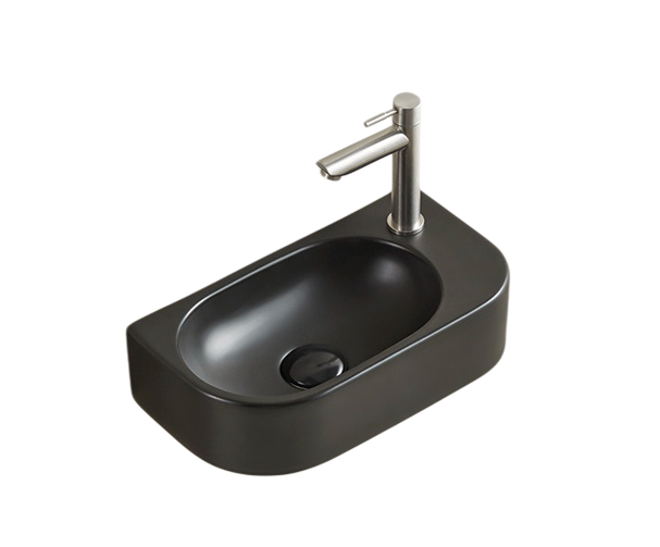 Раковина Gid Bm9274L 62204L подвесная черная матовая 40x21.5x12