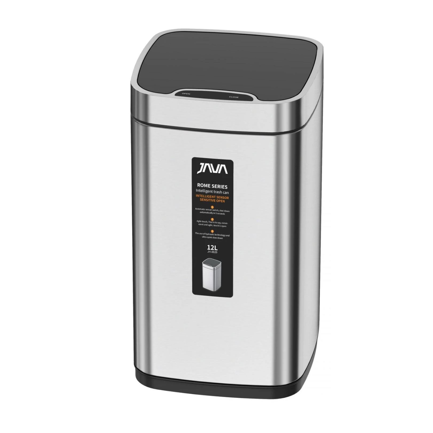 Сенсорное ведро JAVA S-883-12L, 12 литров