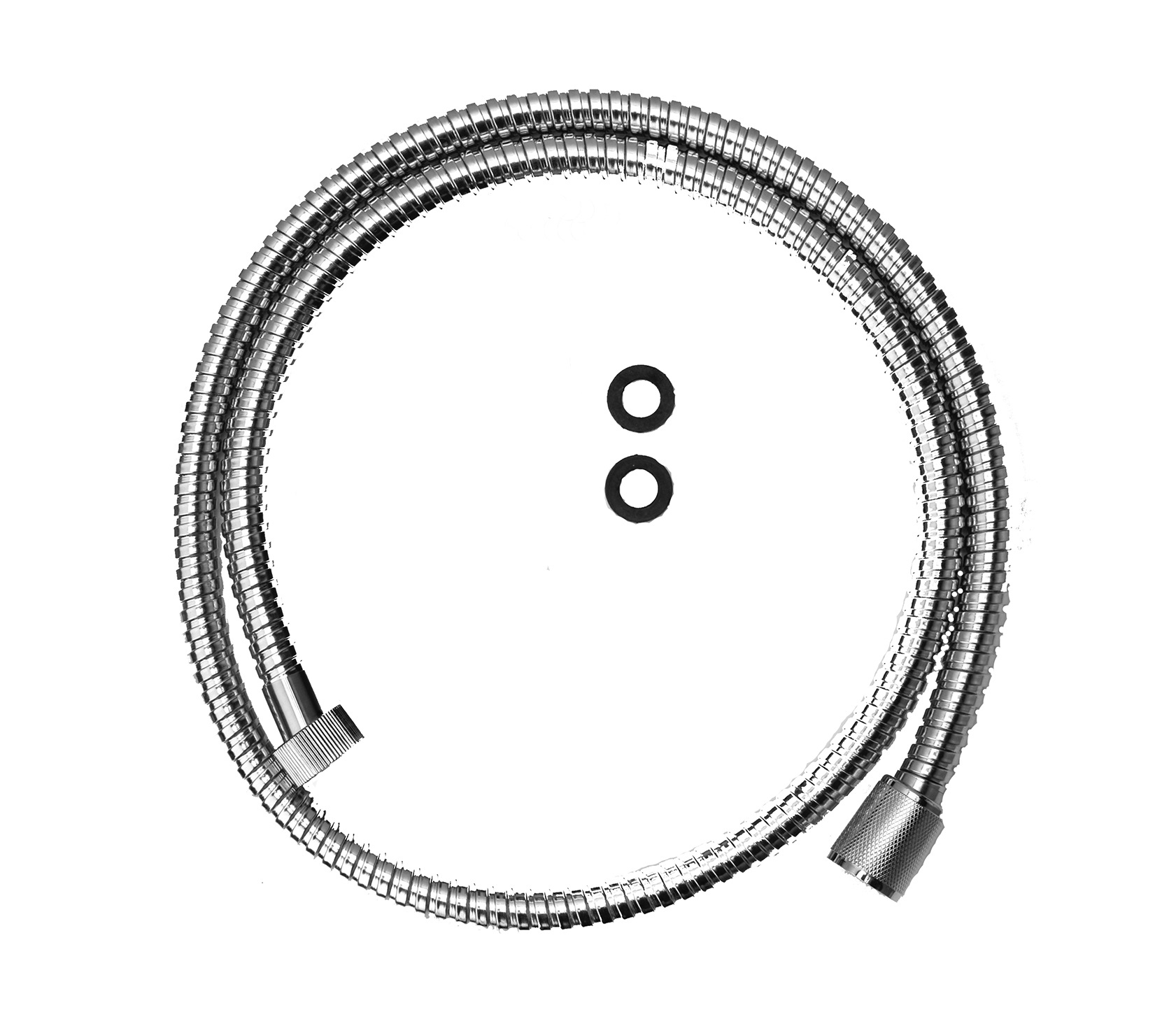 ZFLO030CR Шланг хромированный  cm.120 для гиг.душа 1/2"х1/2", хром