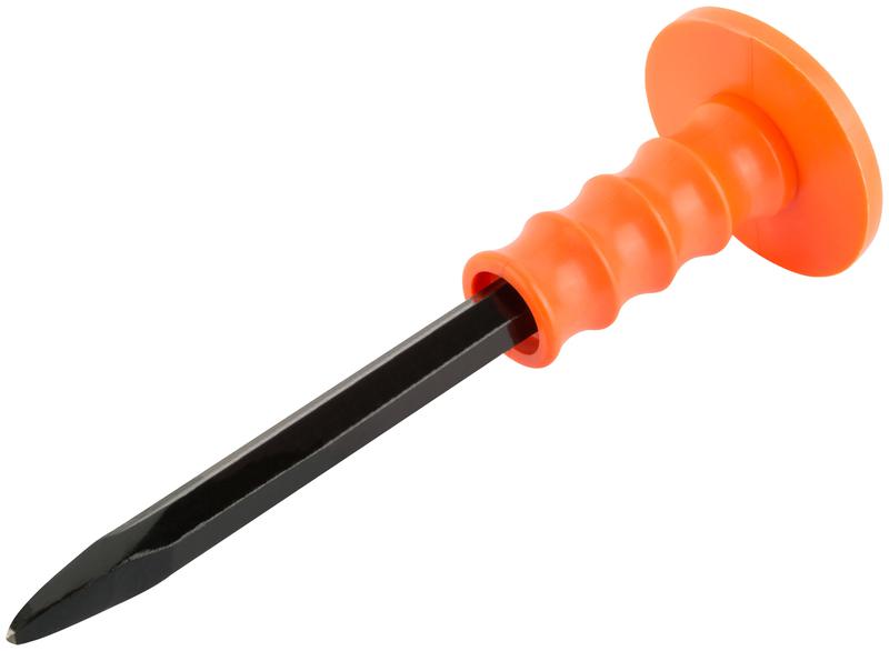 Зубило пикообразное 250х14мм пластик. протектор КУРС 46825