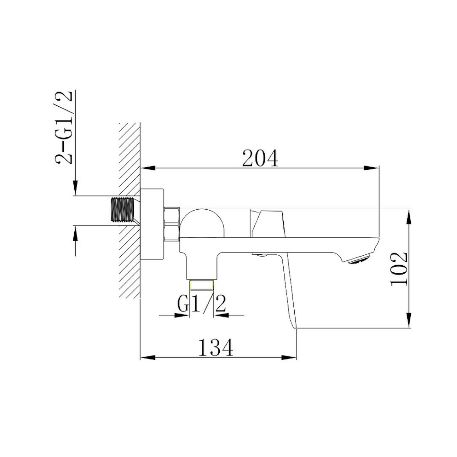Смеситель для ванны Splenka S41.30.06, черный