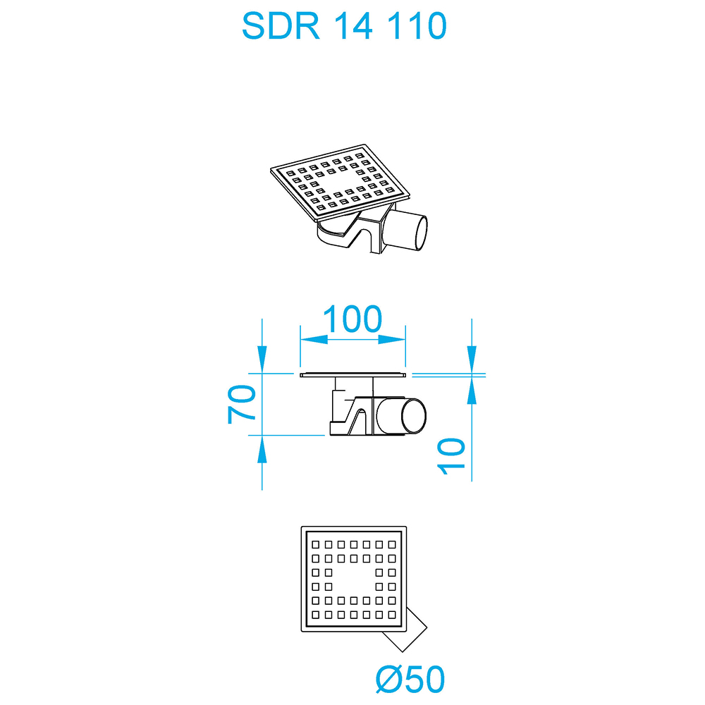 Душевой трап RGW SDR-14B, 47211411-04