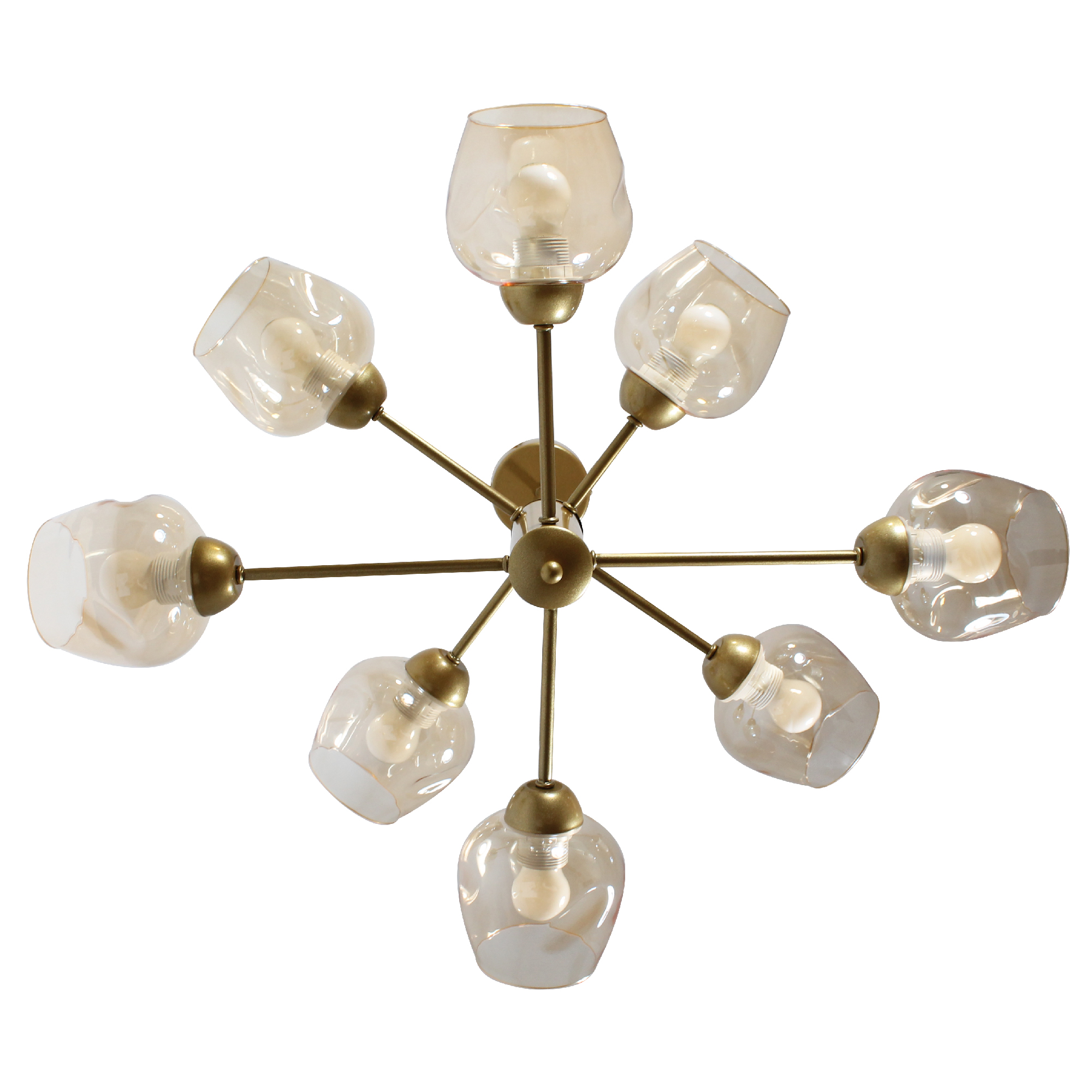 Светильник Адель 181 зол. (Плафон 8268) НПБ 01-8х60-111 Е27  потолочный