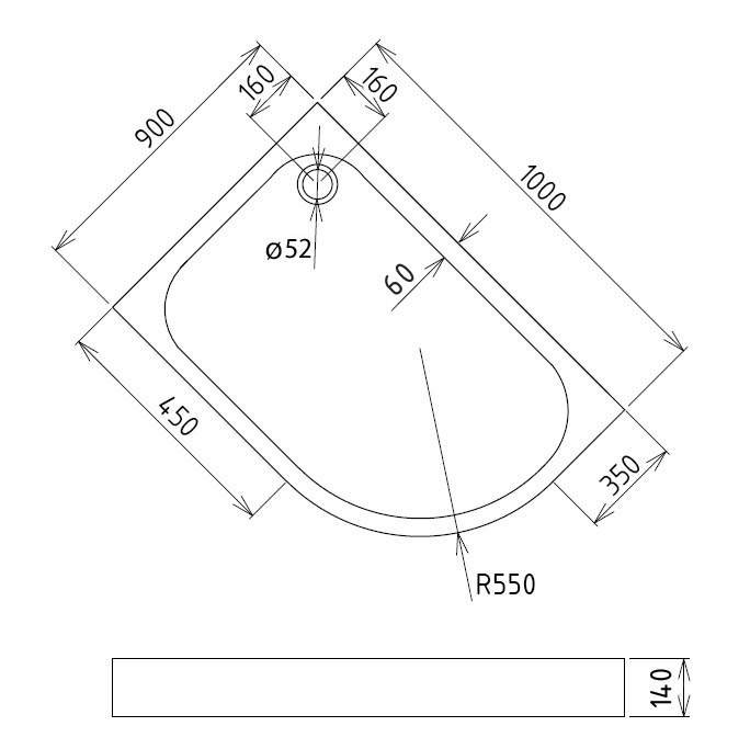 Душевой поддон Gemy ST19 L