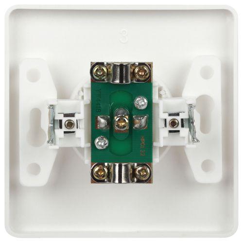 Розетка телевизионная одиночная TV СП Style 7-301-01 IP20 бел. Intro Б0060647