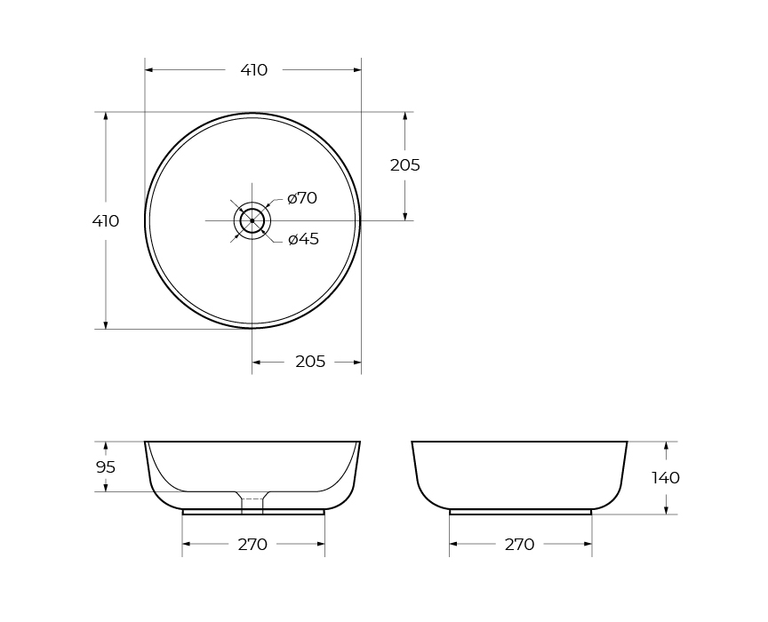 Накладная раковина BelBagno BB1315