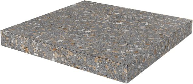 Ступень угловая клееная Терраццо коричневый 33х33, SG632200R\GCA