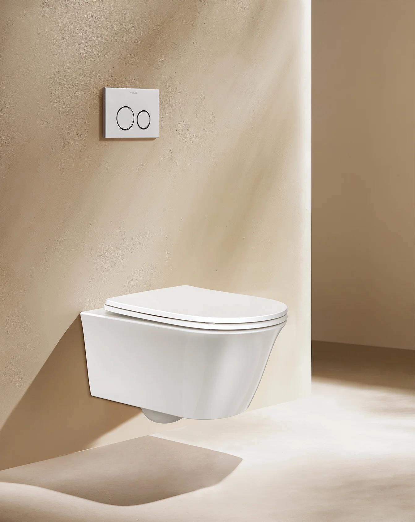 Унитаз подвесной ARROW AEB21602H, безободковый, белый