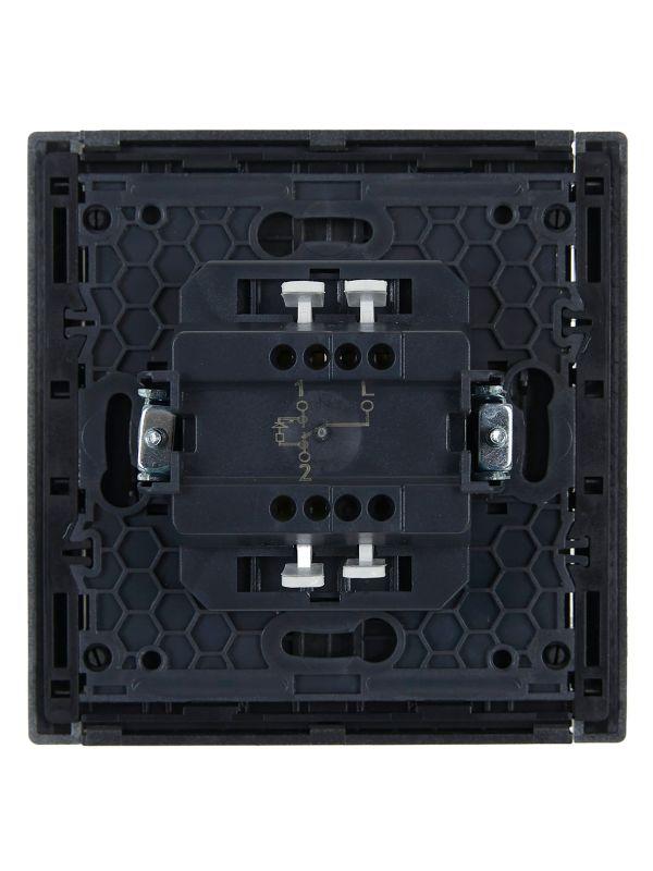 Выключатель проходной 1-кл. СП FORTE&PIANO 10А FP504 с индикацией сталь IEK FP-V12-1-10-1-K46