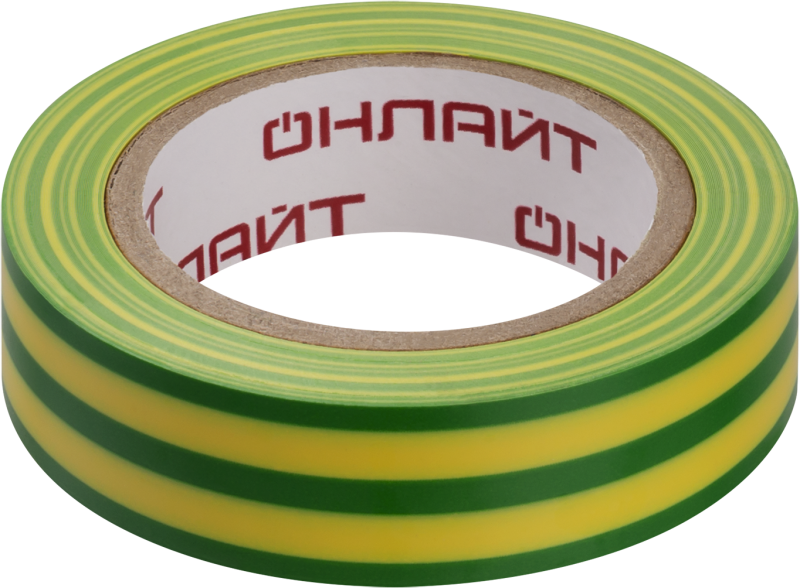 Изолента ПВХ 90 599 OIT-B15-10-YG желт./зел. ОНЛАЙТ 90599