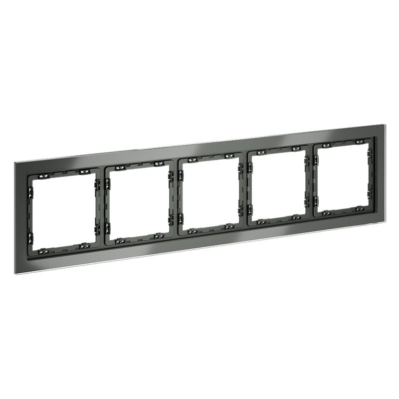 Рамка 5-м S70 стеклян. титан Voltum VLS110506