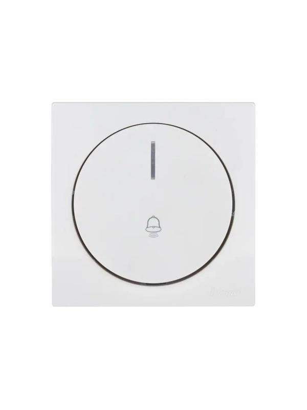 Кнопка звонка СП OSEN с подсветкой механизм бел. LEZARD 743-0288-108