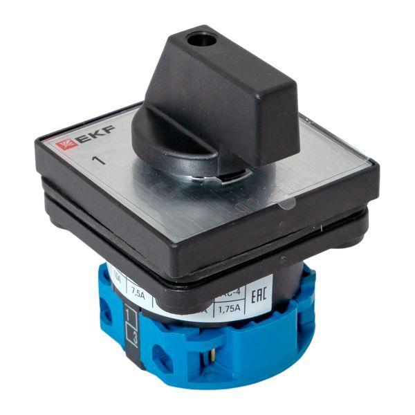 Переключатель кулачковый ПК-1-21 1п 10А "1-0-2" IP65 EKF pk-1-21-10-65