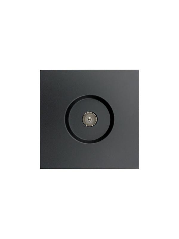 Розетка ТВ проходная СП ZIMA IP20 черн. бархат LEZARD 704-4288-129