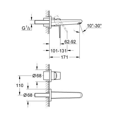 Смеситель Grohe Eurodisc Cosmopolitan 19573002 для раковины