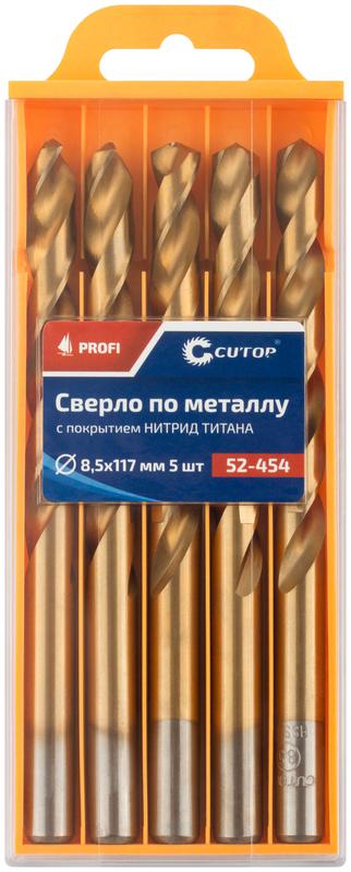 Сверло по металлу Profi с титановым покрытием 8.5х117мм (уп.5шт) Cutop 52-454