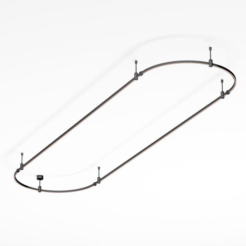 Трек ART-APRIORI-OVAL-ROD-200-3000х1000 BK IP20 метал. Arlight 048507