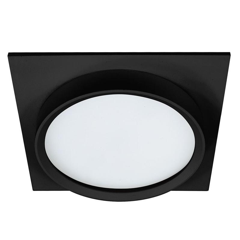 Светильник DL705 25Вт 230В GX70 IP44 потолочн. встраив. квадрат без лампы черн. FERON 51108