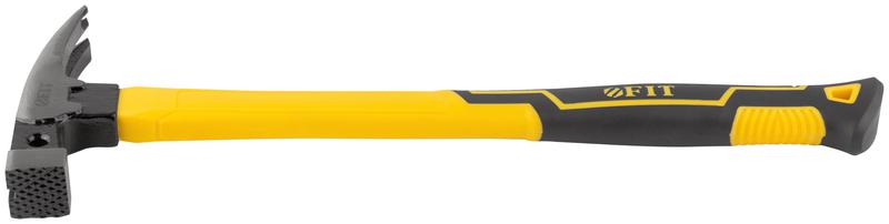 Молоток-гвоздодер 27мм 370г дополнит. гвоздодер; фибергласовая усилен. удлиненная ручка FIT 44750