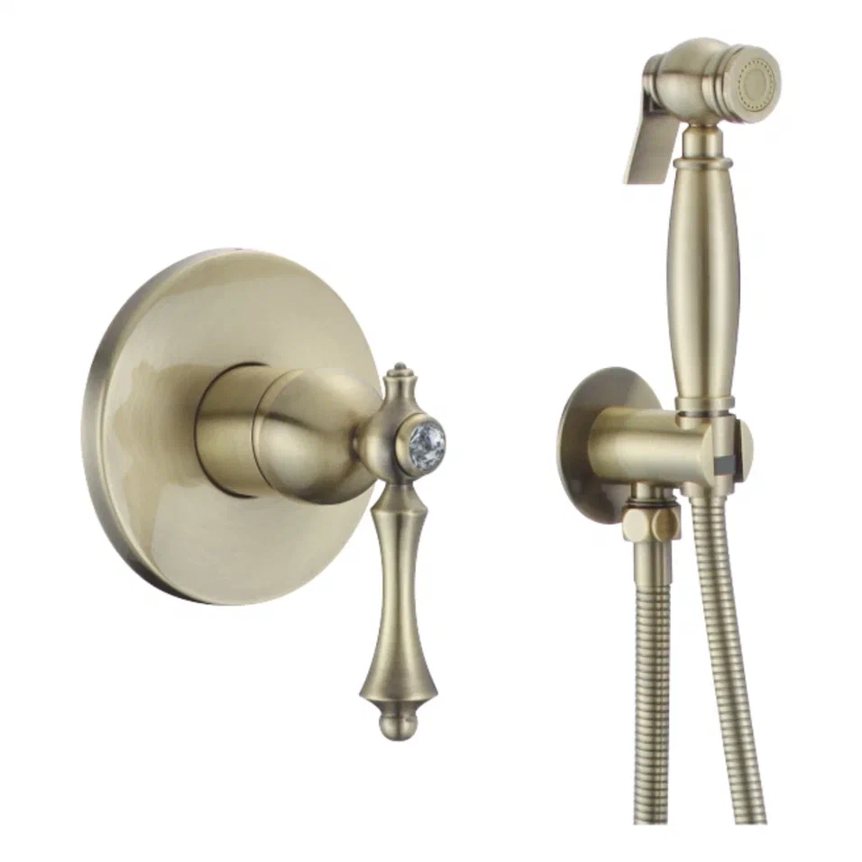 Гигиенический душ со смесителем Rose R0105Q, бронза