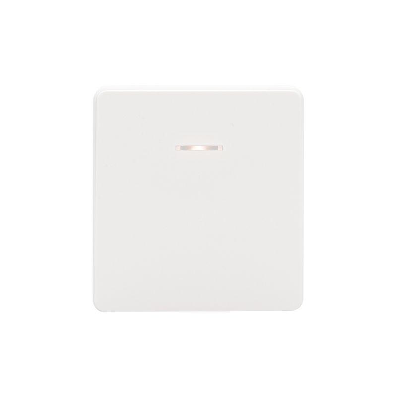 Выключатель 1-кл. СП ROUND MIELE 10А с подсветкой перламутр Kranz KR-78-0713-1