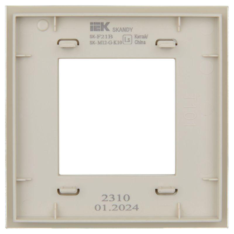Рамка 1-м SKANDY SK-F21B стекло беж. IEK SK-M12-G-K10