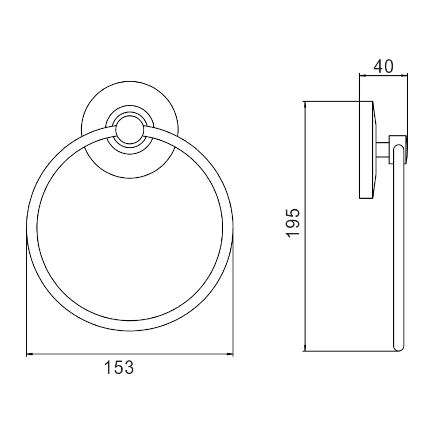 Полотенцедержатель Savol S-007160, хром