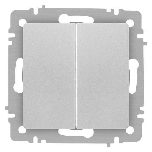 Переключатель 2-кл. СП Accent 6-107-03 10А IP20 250В AL/CU алюм. Intro Б0063560