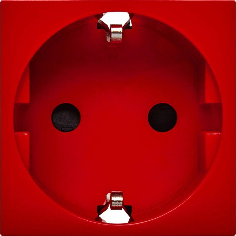 Розетка 2мод. 16А 250В 90град. с заземл. защ. шторки безвинт. зажимы красн. ИЭК Leg 4525055