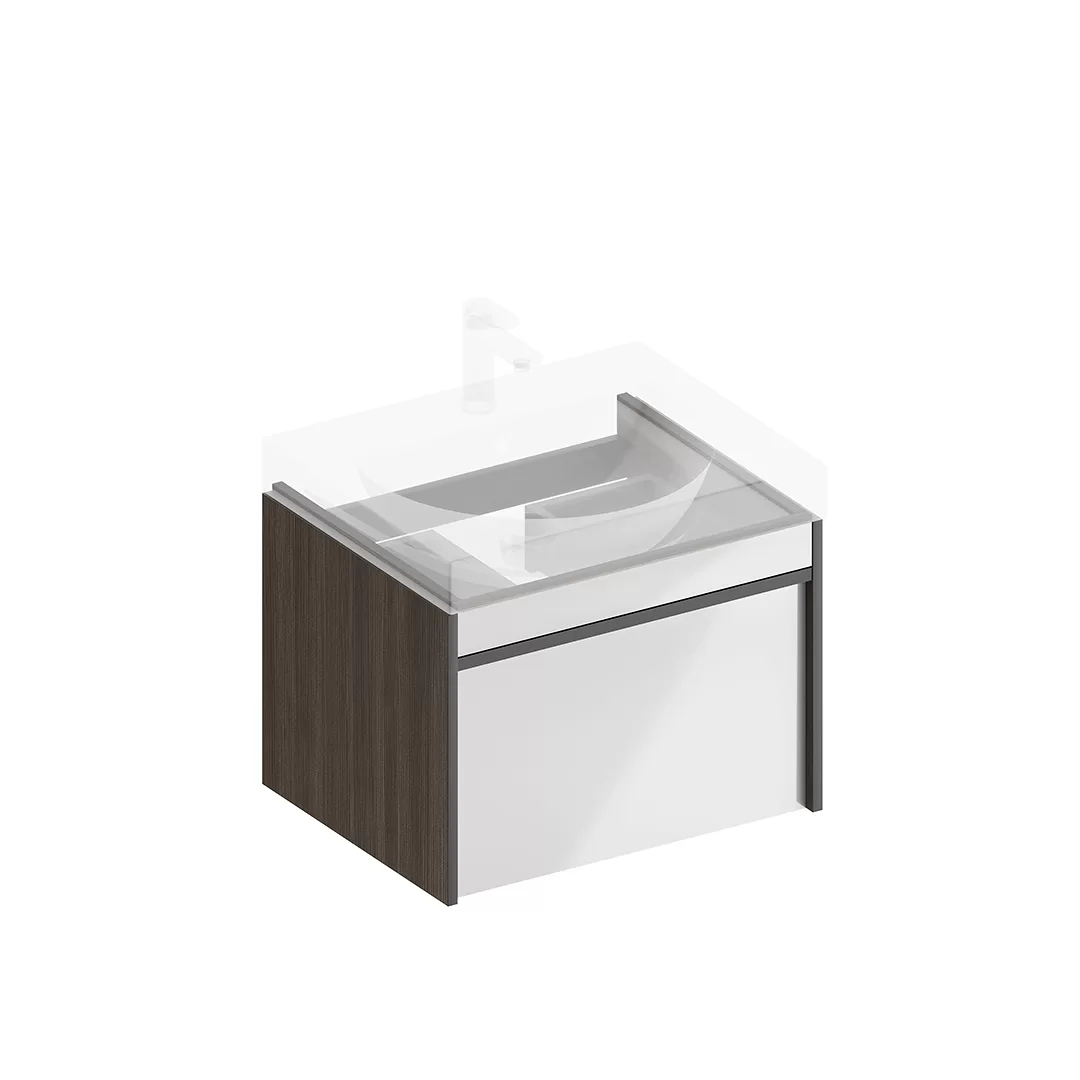 Тумба MODULA подвесная 60 с ящиком 1+1, арабика