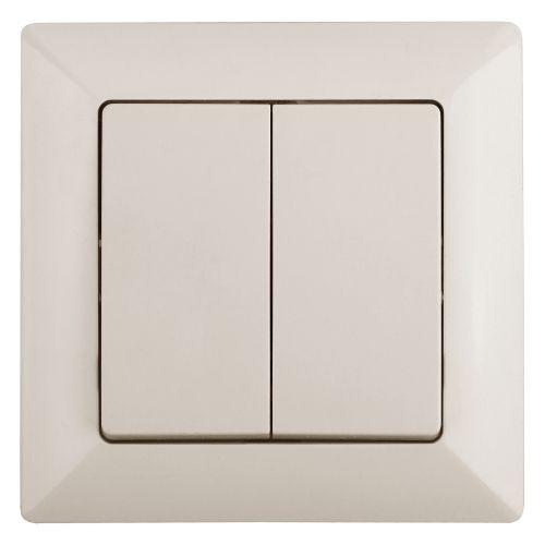 Выключатель 2-кл. СП Solo 4-104-02 10А 250В IP20 слон. кость Intro Б0053586