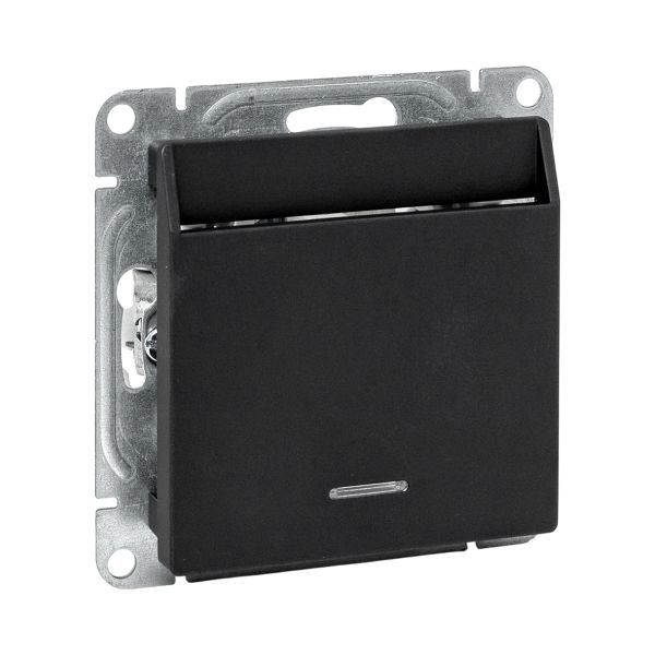 Выключатель карточный Эпика с подсветкой механизм черн. EKF UP1-SWB-card