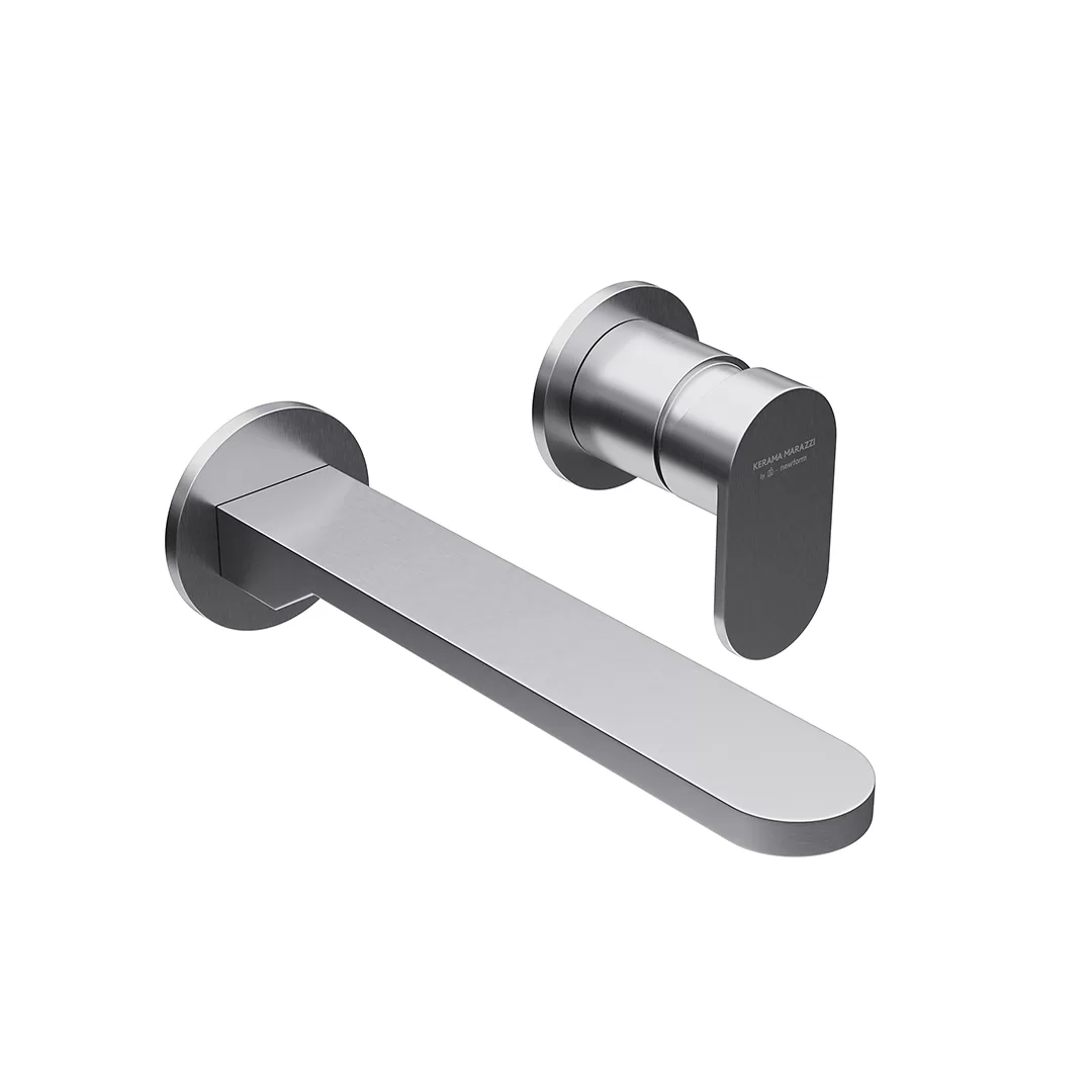 Смеситель для раковины SIARA настенный, с внутренней частью, нержавеющая сталь