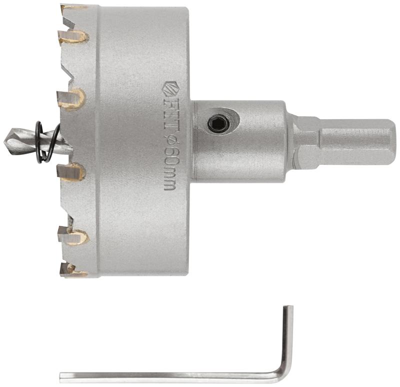 Коронка кольцевая с карбидными вставками профи (для отверстий в нержавеющей стали) 60мм FIT 36852