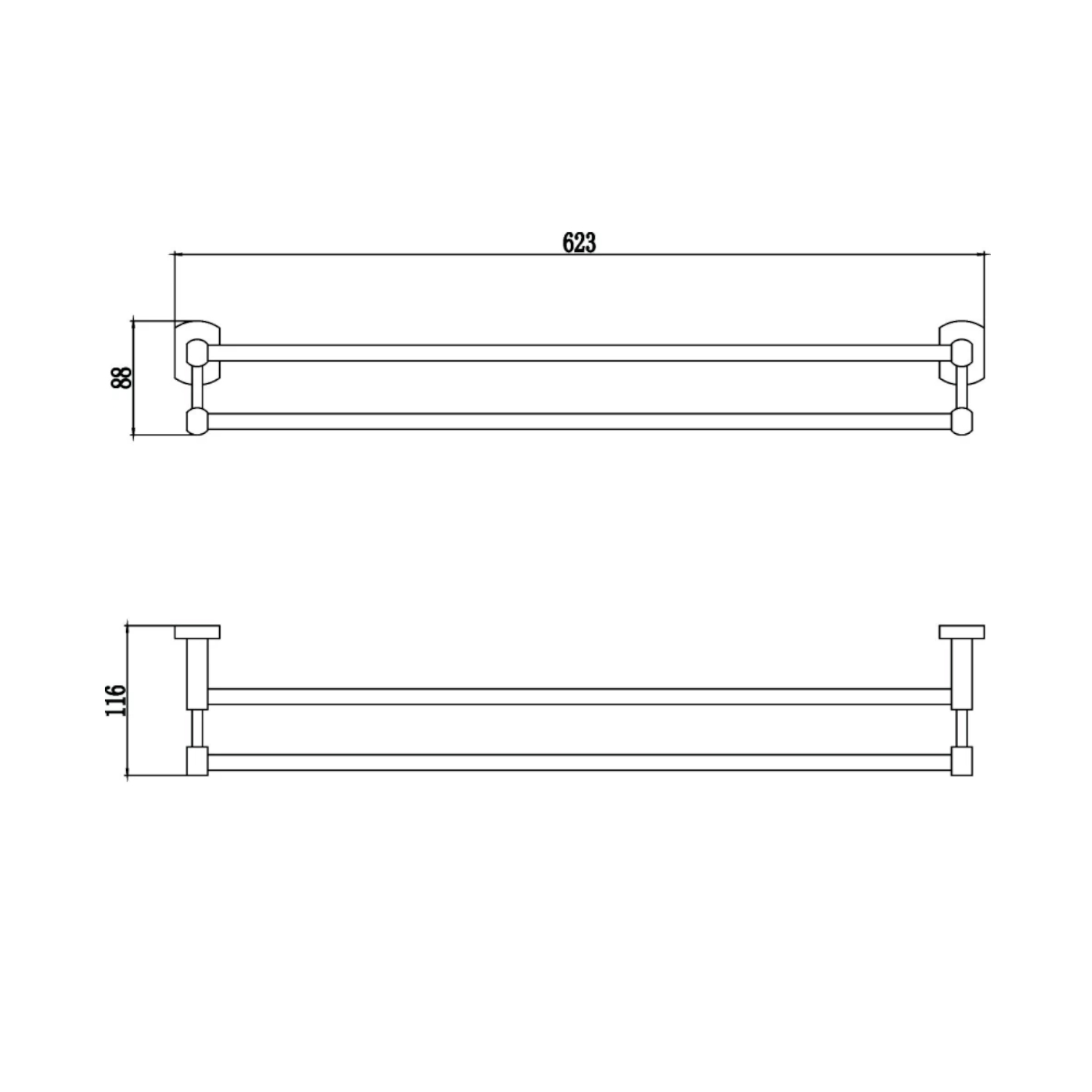 Полотенцедержатель Savol S-009949, хром