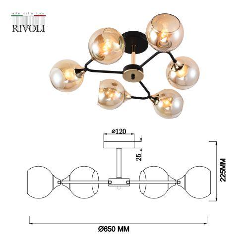 Люстра Alison 3138-306 6хE27 60Вт модерн Rivoli Б0055386
