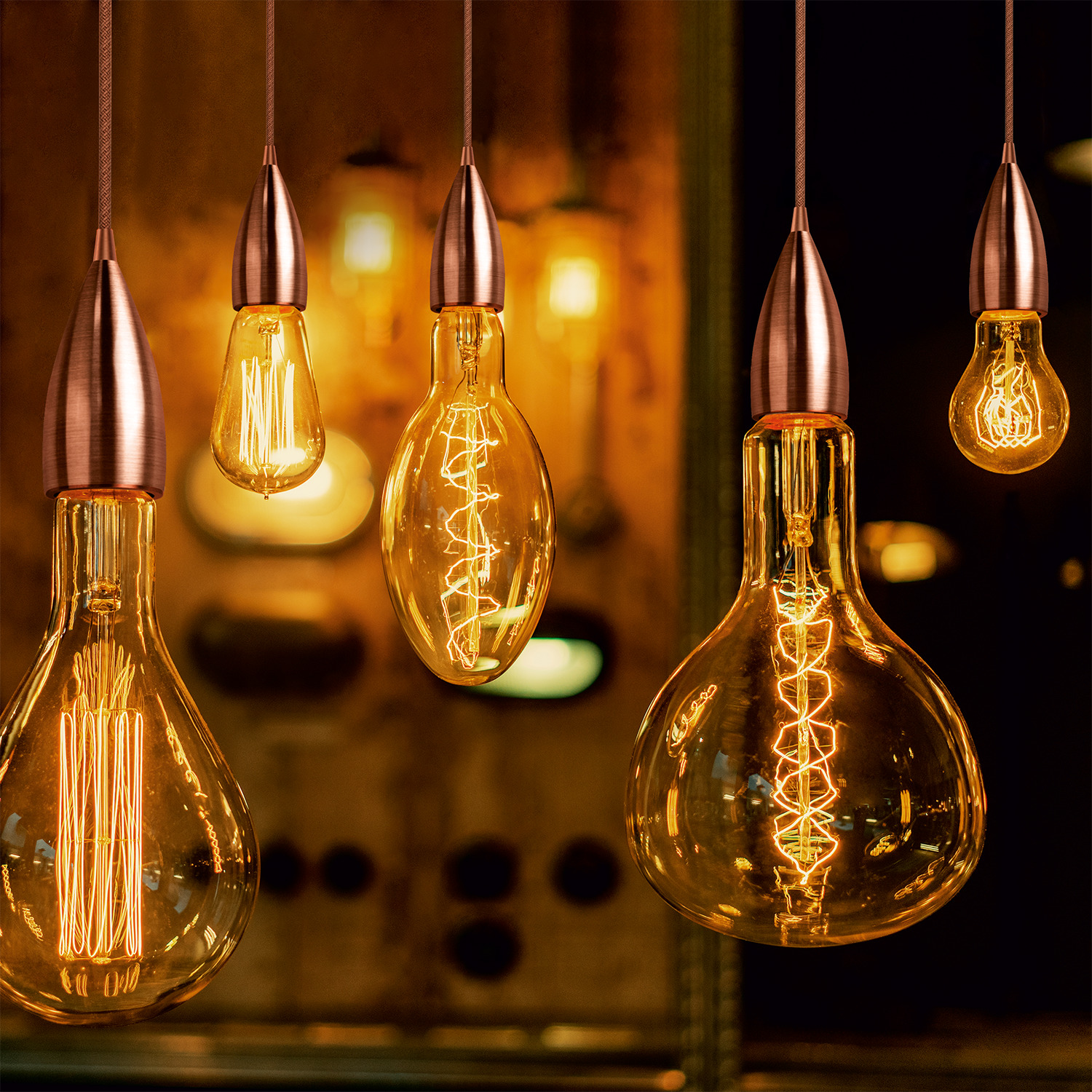 Светильник подвесной под лампу 1хE27 AC 220В Медный IP20 1000х50х105мм Алюминий Decor Gauss