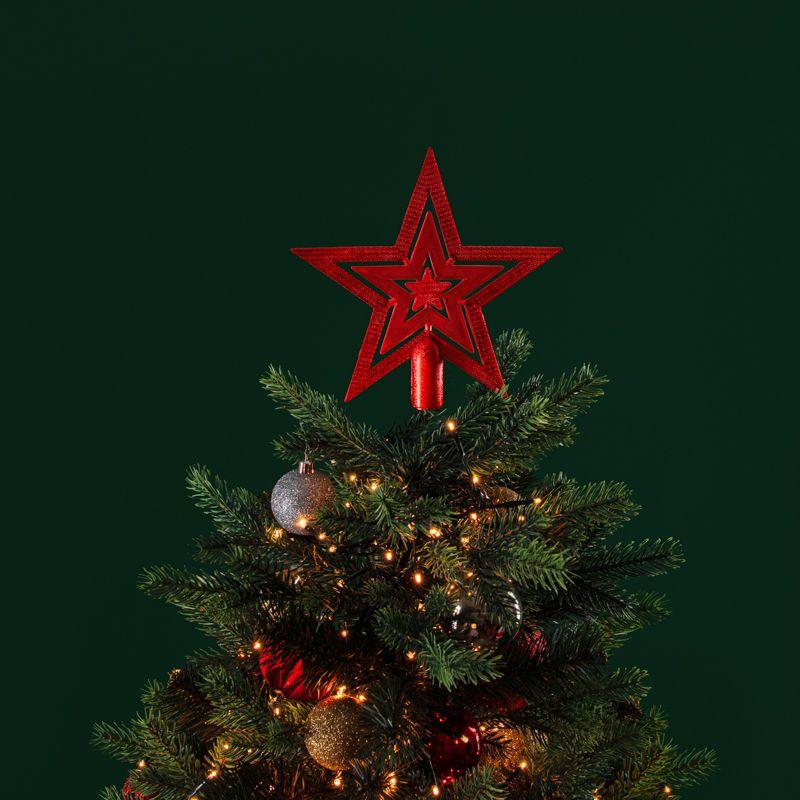 Фигура "Звезда" 20см IP20 на елку красн. Neon-Night 501-005
