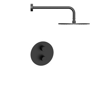 Смеситель термостат встраиваемый для душа Paffoni LIGHT LIQ013NO встраиваемый Черный матовый