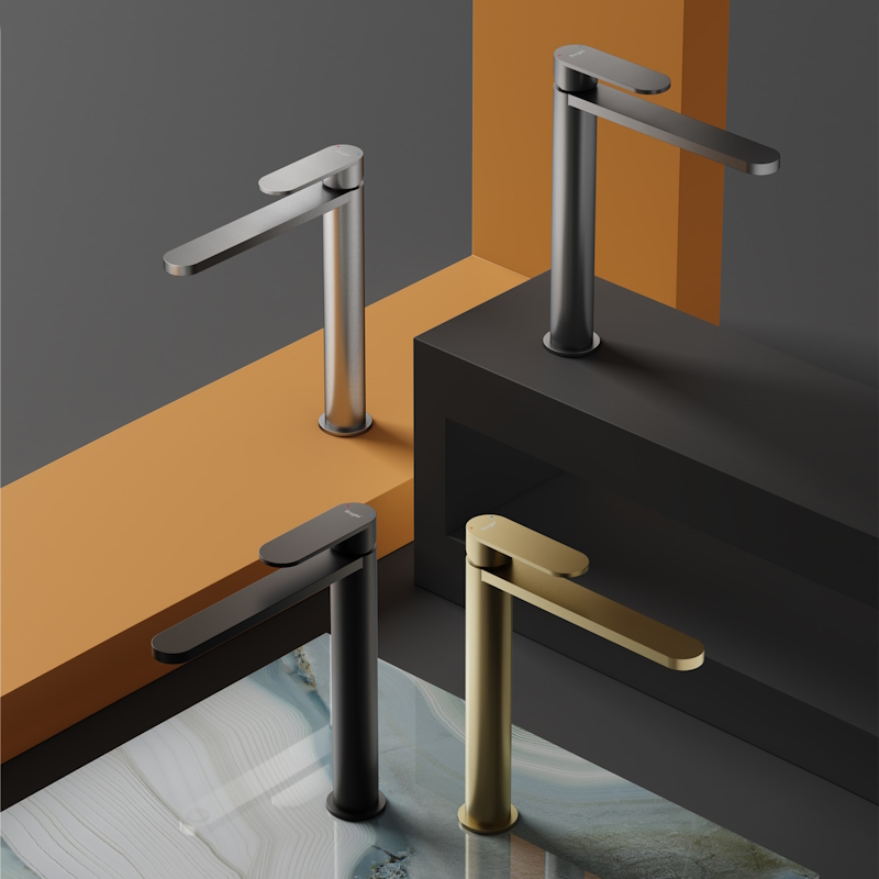 Смеситель для раковины высокий Raglo R10.15.05, сатин