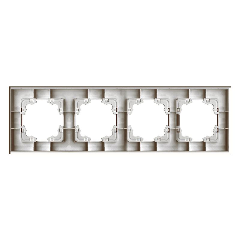 Рамка 4-м Афина стеклянная серебр. UNIVersal 2269