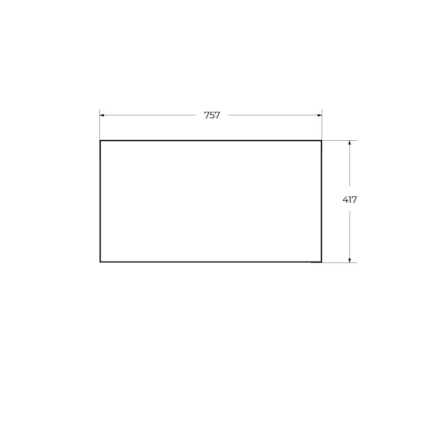 Вставка в дно металлического каркаса под раковину CEZARES CADRO-80-MENS-NERO