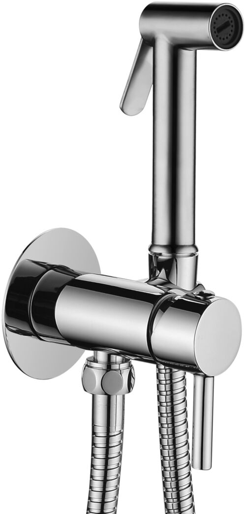 Set гигиен. Душа TWEET ROUND MIX душ и держатель из металла, шланг металл 1200мм, co СМЕСИТЕЛЕМ, цвет хром