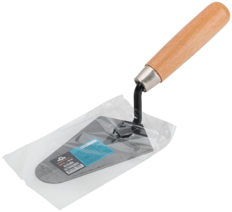 Кельма бетонщика инструментальная сталь деревянная ручка 160мм MOS 04881М