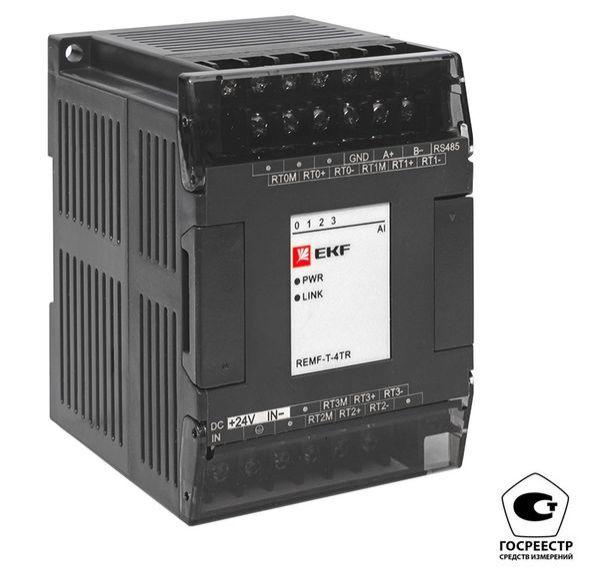 Модуль ввода термосопротивлений REMF 4 PRO-Logic (с поверкой) EKF REMF-T-4TR-V