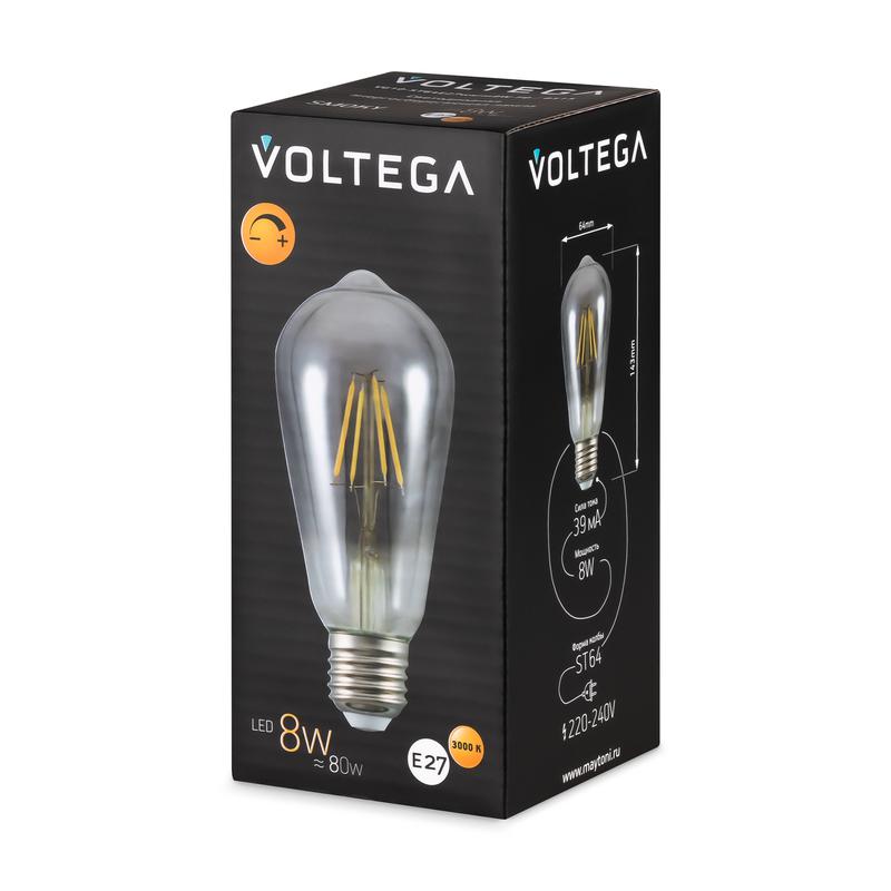 Лампа светодиодная Loft Led ST64 8Вт 3000К E27 DIM Voltega 8515