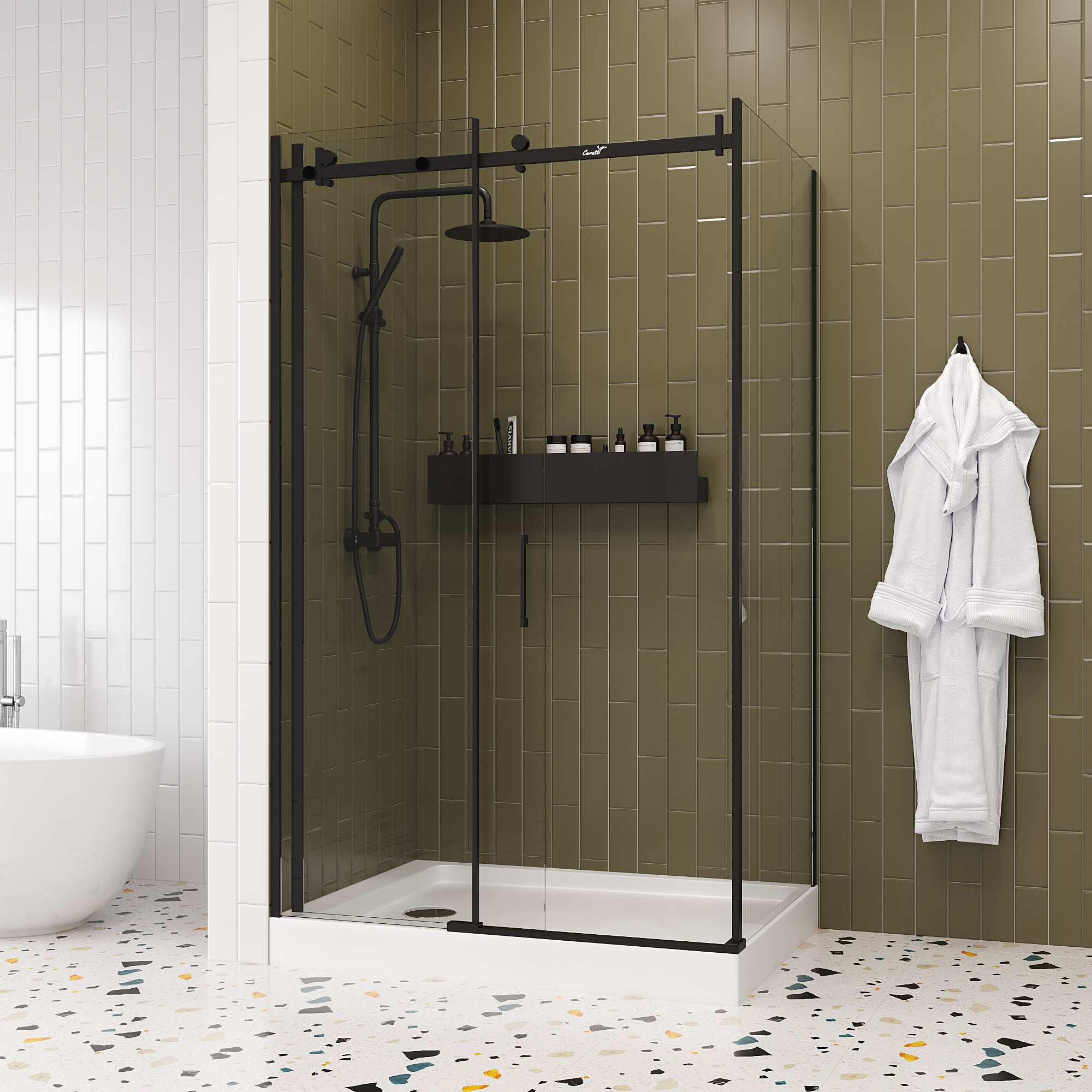 Ограждение CEZA'S120B душевое Ceruttispa без поддона (90x120x195)